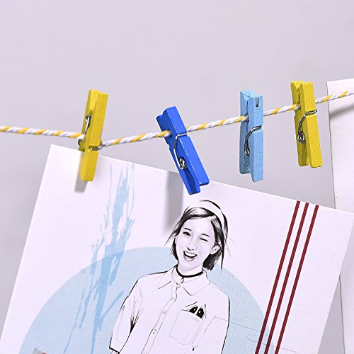 eBoot 1 Zoll Mini Wäscheklammern Foto Klammern, 100 Stück (Farben-Set 1) - 4