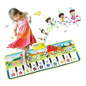 PATPAT Kids Piano Mat, Musical Mat Piano Keyboard Play Mat Floor Music Mat for Toddlers, Early Educational Music Toys Gift for Boys Girls