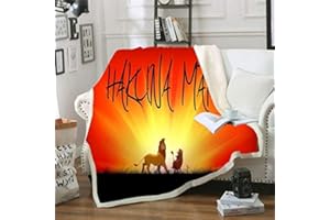 asxcaq Nette König der Löwen Freunde Plüsch Decke Baby Kinder Jungen Kinder Geschenk werfen 150x200cm Schlafsofa Bettdecke Bettwäsche