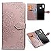 Price comparison product image Case for Xiaomi Mi A2 Lite, Beaulife PU + TPU Embossed Totem Cover Multi-Function Leather Silicone Flip Wallet Card Slots Kickstand Magnetic Soft Bumper Protective Shell - Rose Gold