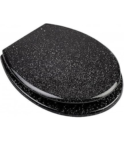 Heritage Black Toilet Seat With Soft Close Brushed Nickel Hinges - View #11