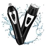 Salking Facial Painless Hair Remover Tool, Flawless Hair Remover for Women and Men, 2 in 1 Nose Trimmer and Body Facial Hair Shaver, Facial Trimmers, Epilators, USB Rechargable Electric Hair Remover（Black）