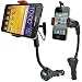 Produktbild Eximtrade Universal 3in1 Einstellbar 360° Rotation Auto KFZ Handyhalterung Wiege mit FM Transmitter und USB Anschlüsse 3.1A Ladegerät für Apple iPhone 6/6s/6 Plus/6s Plus/7/7 Plus, Samsung Galaxy S6/S6 Edge/S6 Edge Plus/S7 Edge und andere Smartphones