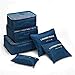 Produktbild Travel Essentials Bag 6/7 Pcs Packing Cubes for Travel Waterproof Polyester Storage Luggage Travel Storage Bags Clothes Suitcase Navy 39x27x12cm
