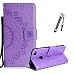 Produktbild (NICHT Für P8 Lite 2015/2016) Leder Hülle für Huawei P8 Lite 2017, Handyhülle Tasche Leder Case für Huawei P8 Lite 2017, ZCRO Handytasche Case Cover PU Leder Magnet Kartenfach Geldbörse Hülle Wallet Flip Case mit Handschlaufe Innere Weich Silikon Ledertasche Schutzhülle Etui Handycover für Huawei P8 Lite 2017 (Lila)