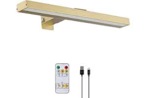 MIOBLUE Lampada senza fili con telecomando, lampada per foto con telecomando, 16 pollici, luce per freccette ricaricabile con 3 modalità di illuminazione per dipingere, in metallo pieno