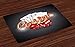 Produktbild sdfgsdhffer Poker Tournament Place Mats Vibrant Dices and Playing Cards Casino Themed Luck Risky Games Design Washable Fabric Placemats for Dining Room Kitchen Table Decoration Multicolor 23.6x15.7