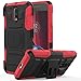 Price comparison product image MoKo Moto G4 / G4 Plus Case, Shock Absorbing Hard Cover Ultra Protective Heavy Duty Case with Holster Belt Clip + Built-in Kickstand for Motorola Moto G 4th Generation / G4 Plus 5.5 Inch - Red