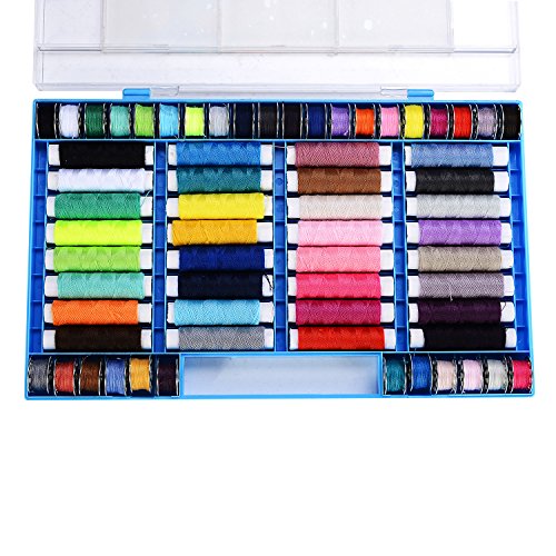 LIHAO Nähgarn Set 64-teilig Syngarn Polyester Nähmaschinengarn 32 Farben - 2
