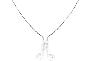 LHOEST Kedja rostfritt stål silver för AirPods Pro 1/2/3 tillbehör anti-förlust, magnetisk silverkedja kompatibel med AirPods