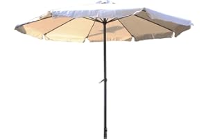 Kormax - Parasol Metal con Manivela, 3 Metros diámetro -Color Beige