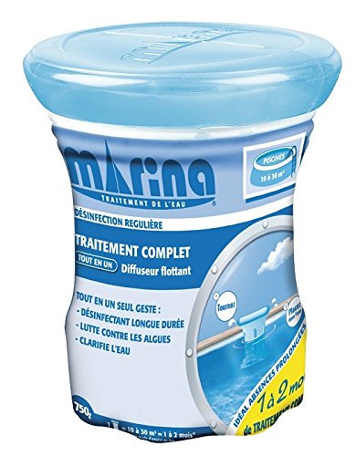 Marina Lot de 3 Traitement Complet au Chlore en diffuseur Flottant pour piscines 10 à 30 m³