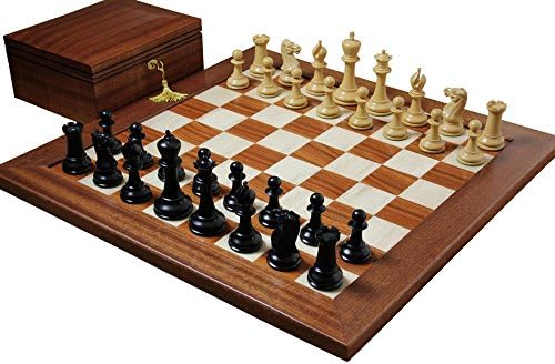 1849 Staunton Reproduction Ebony Chess Set