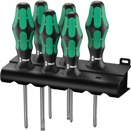 Advanced Wera Professional Range Kraftform 6 Piece Slotted/Phillips & Pozi Screwdriver Set [Multi Set] -