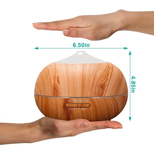 Tenswall 400ml Aroma Diffuser LED Luftbefeuchter Ultraschall Duftzerstäuber Humidifier Ätherisches Öl Diffuser für Babies, Schlafzimmer - 6