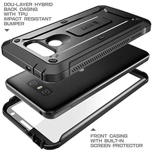 Carcasa para L  Funda completa resistente Supcase con protector de pantalla integrado  seriG G6  lanzamiento en 2017    UBProe Unicorn Beetle PRO  negro 
