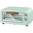 KONKA Toaster Oven Countertop, 12L Toaster Oven with Natural Convection, Compact Size, Easy to Control with Timer-Bake-Broil-Toast Setting, Stainless Steel