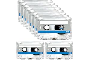 BORDEAG 10 Piezas De Casetes De Audio Vacíos, Casetes De Audio Vacíos, Casetes De Música De 60 Min, Casetes De Audio Vacíos, Casetes De Audio De Bajo Ruido para Conferencias, Seminarios