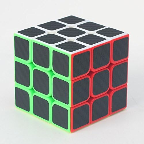 Cube 3x3x3 Speed Cube Carbon Fiber Sticker | Black 60mm by CubeShop