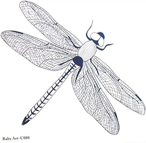 GRASHINE latest design look like real Large dragonfly temporary tattoo sticker