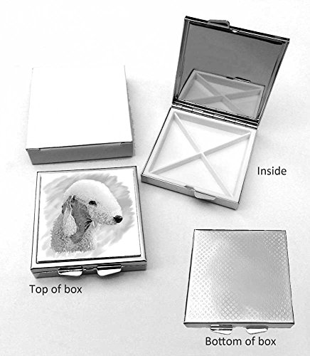 Download Bedlington Terrier Dog Metal Square Pill Box with 4 compartments