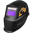 INGCO Helmet Mask, welding helmet for arc welding, Large Viewing Welding Hood, auto darkening welding helmet, 2 Arc Sensor Wide Adjustable Shade Welder Mask for TIG MIG/MAG MMA Plasma