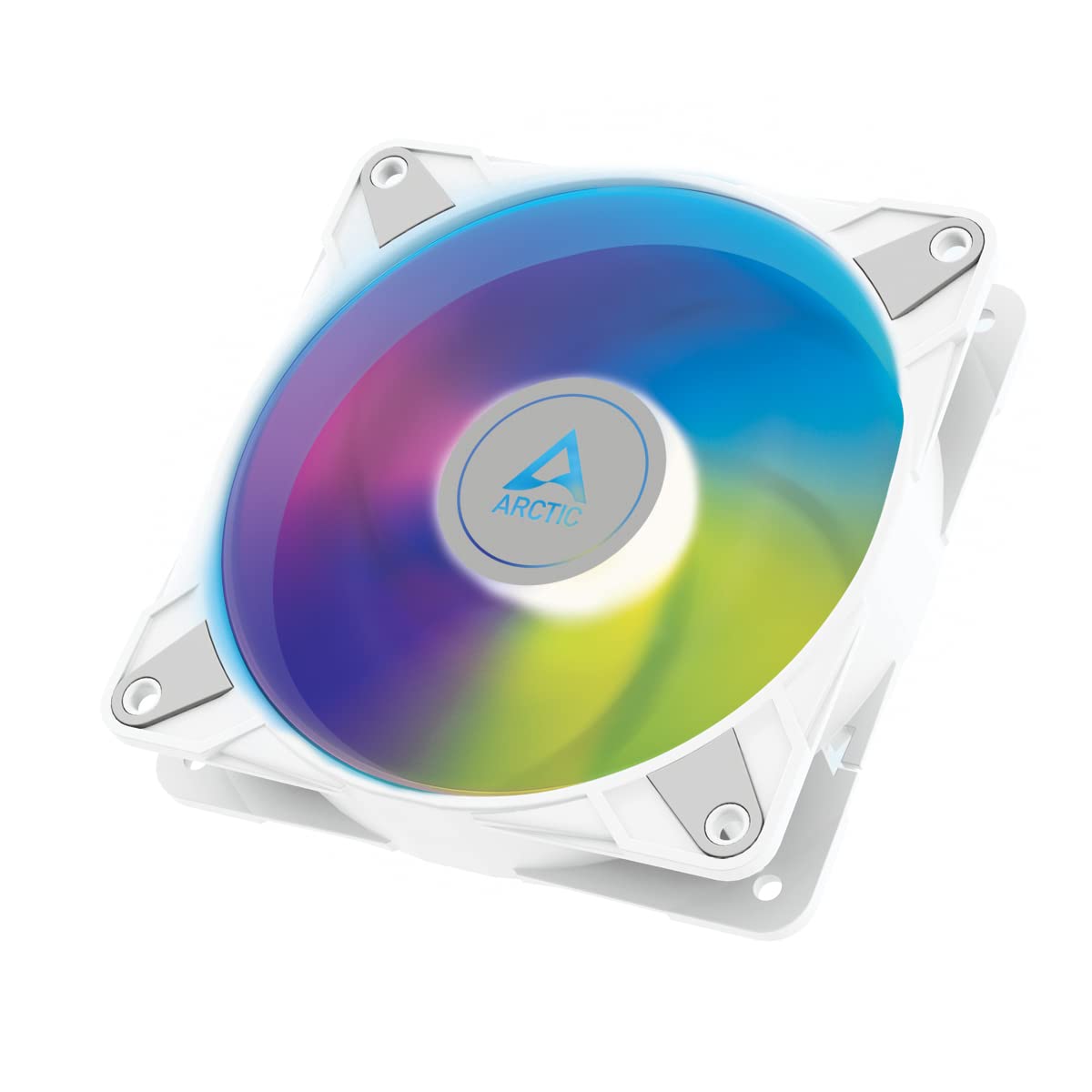 ARCTIC P14 PWM PST A-RGB - Case Fan, 140 mm PWM, Optimised for Static Pressure, Semi-Passive: 200-1900 RPM (0 RPM <5%), 5V 3 Pin A-RGB LED, Single Fan - White