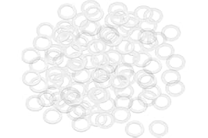 sourcing map Nylon Planas Arandelas M10 16mm DE 10mm DI 1mm Grosor Sellado Junta para Grifo Tubería Agua Manguera, Transparente, Paquete De 200