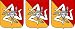 Produktbild 3x Mini 4x5 cm Auto Aufkleber Wappen von Sizilien Sicilia kleine Sticker Motorrad Fahrrad Bike