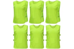 FODLON Petos Futbol Niños, 6 Piezas Petos Deportivos para Niños, 36 * 56 cm Petos de Entrenamiento Fútbol, Chaleco de Entrenamiento Petos Futbol para Futbol, Baloncesto