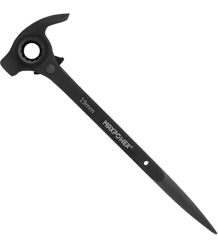 Llave Carraca Andamio Doble 36 Cm | Medidas 19 Y 22, Acero, Con Cabeza Martillo
