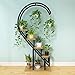 Price comparison product image Creative Heart Design Metal Standing Rack,Indoor Flower Racks for Living Room Balcony,Floor-Standing Bonsai Display Stand Unit Storage Rack,Anti-Rust Treatment-4