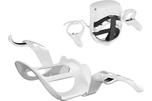 MODJUEGO Support mural VR avec crochet de rangement pour lunettes Oculus Quest 2, Pico 4, Pico 3, PS5 VR avec poignée de rangement