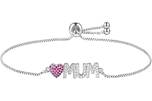 Cosie Lily Mothers Day Gifts for Mum 925 Sterling Silver Heart Bracelet for Women Mum Mothers Day Gifts from Daughter