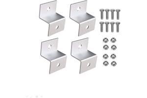 AUECOOR One Set Solar Panel Z Mounting Brackets : 4 solar brackets with Nuts and Bolt for RV Boat Off Grid Roof Wall