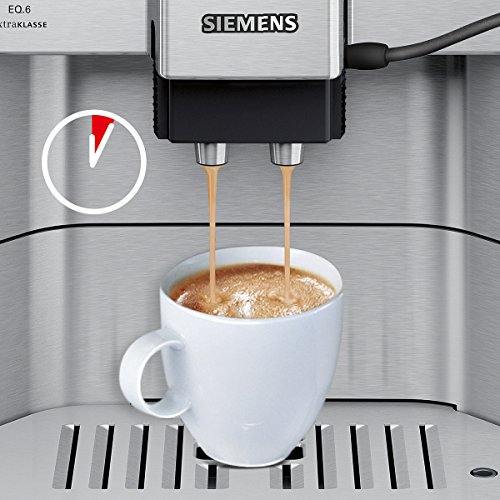 Siemens TE603501DE Kaffeevollautomat EQ.6 series 300 (15 bar, Direktanwahl durch Sensorfelder, oneTouch Function, Cappuccinatore ), silber - 5