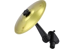 ASTRALONG Piatto Batteria per Auto, 2 Teste Girevoli, 360° Regolabili, 14 cm Mini Car Crash Cymbal, per Bocchette Di Ventilazione Auto, Strumenti Musicali Decorazioni