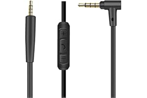 BINGLE Headphone Replacement Audio Cable, 3.5mm to 2.5mm Cable, Headphone Wire, Headphone Cord for Bose 700/700 UC, QuietComfort 25, QuietComfort 35, On-Ear 2, OE2, OE2i, Inline Mic/Remote Control–Black