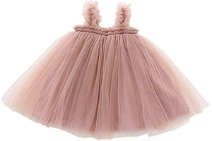 Ugitopi Abito da Bambina Senza Maniche Tulle per Bambina Taglia 9-36 Mesi