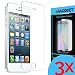 Produktbild iPhone SE - SET 3X - Film Panzerglas Glas Schutzglas Hartglas für APPLE IPHONE SE - Wi-Fi Lte 4G 2,5D 9H Panzerfolie Schutz Folie Tempered Glass Touch Display + 1 trockenen Tuch + 1 feuchtes Tuch + Kunststoffverpackungen