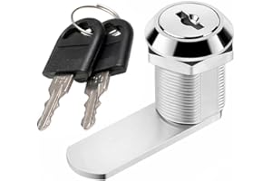 KEYMET Schrankschloß Hebelschloß Universalzylinder Möbelschloß Briefkastenschloß Durchmesser 19 mm (1, 20)