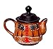 Purpledip Ceramic Kettle "Go Go Goa": Artisan Handmade Glazed Teapot For Serving Tea or Coffee In Style (10528), 500 ml RS.595.00