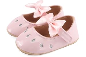 LACOFIA Scarpe Bowknot Primi Passi per Bambina Ballerine Neonata con Suola Morbida Antiscivolo