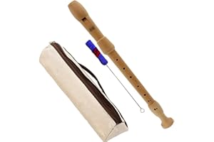 WXBHOZ Music Recorder Instrument,Beginner Adult German/Baroque Alto Recorder, 8-hole Wooden Professional Playing Flute Instrument, Storage Bag + Cleaning Stick + Lanyard