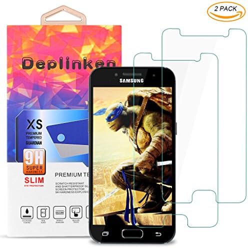 Galaxy A3 (2017) Screen Protector , Deplink [2 Pack] 9H Hardness Crystal Clear LCD Tempered Glass Protection Film for Samsung Galaxy A3 (2017)