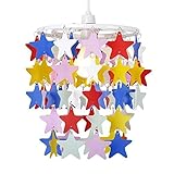Children's Bedroom/Nursery Multi Coloured Stars Ceiling Pendant Light Shade