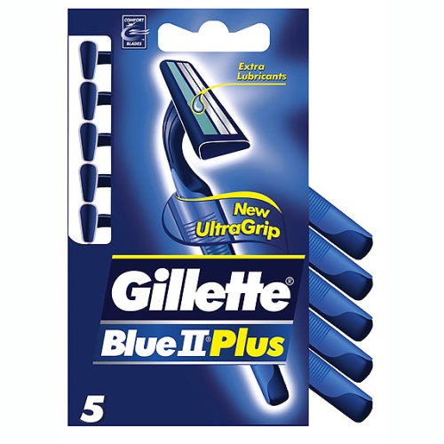 Gillette Blue II Disposable Razor Plus Sensitive - 5 pack