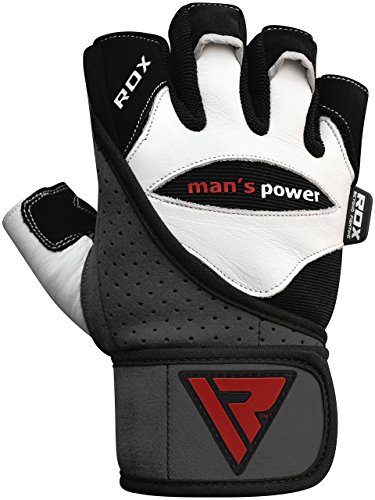 RDX Rindsleder Fitness Handschuhe Gewichtheben Sport Trainingshandschuhe Gym Workout Bodybuilding - 5