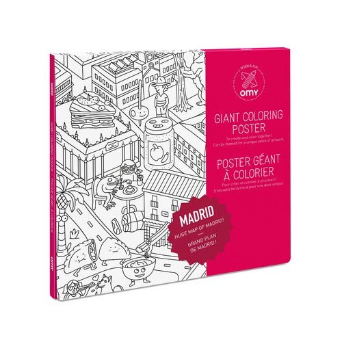 O'my OMY pos18 Madrid Poster da colorare Carta Multicolore 40,4 x 26 x 24 cm