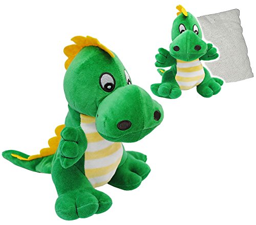 Preisvergleich Produktbild großes Raps Körnerkissen / Plüschtier - " Drache / Dinosaurier " - 28 cm - Wärme / Wärmekissen - Heizkissen Körner - wärmen + kühlen - Mikrowelle - groß Kuscheltier - Rapssamen Tier / für Kinder Babys und Erwachsene - Raps superweich - Dino Saurier - Rapssamenkissen - Baby / Wärmetier - Nacken - Kinderwärmflasche
